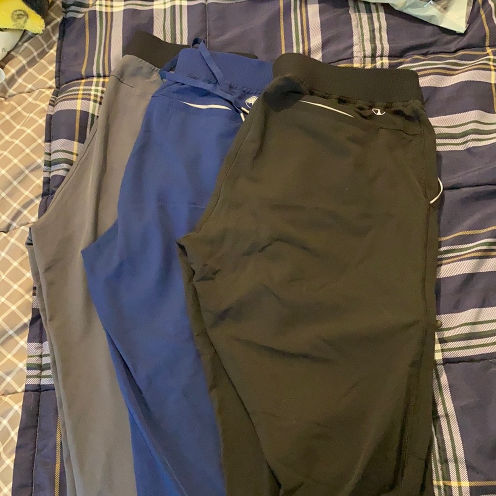 3 pairs of small tall healing hands scrub pants